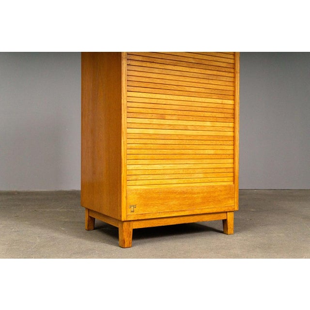Wood Mid-Century Modern Roller Shutter Wardrobe For Sale - Image 7 of 18