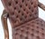 Pair Burgundy Leather Queen Anne Tufted Upholstery Walnut Armchairs MINT For Sale - Image 11 of 17