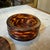 1970s Mid-Century Modern Fake Tortoise Shell Lucite Round Jewelry Box For Sale - Image 6 of 10