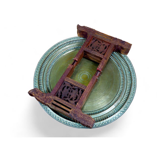 Orient Islamic Hammer Engraved Table Tray, 1940s For Sale - Image 3 of 18