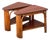 Vintage Rattan Pie Slice Side Tables After Frankl For Sale