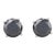 New 3.47ctw Black Diamond Stud Earrings 14k White Gold Round Solitaires - 2 Pieces For Sale