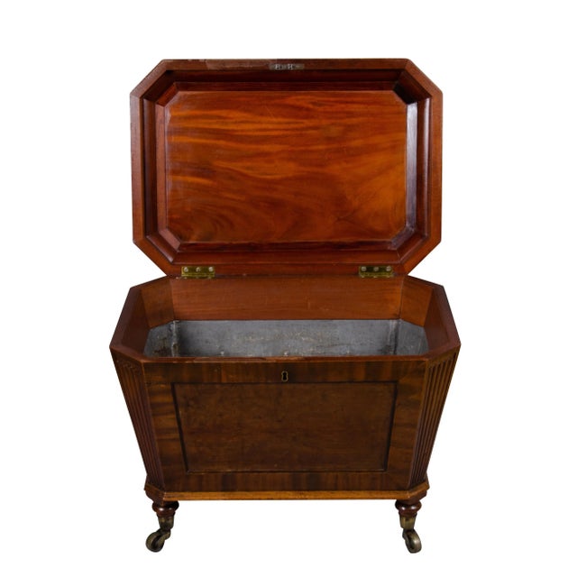 Traditional Regency Mahogany and Ebony Cellarette For Sale - Image 3 of 13