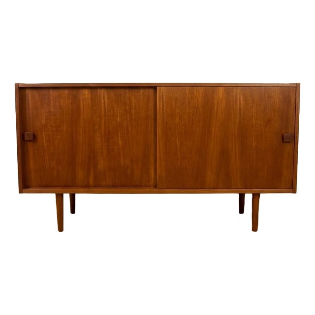 Danish Sideboard with Sliding Doors, 1960s For Sale