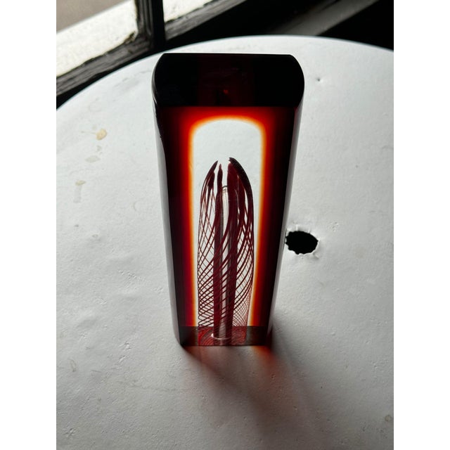 1990s 1990s Princ Art Crystal Glass Vase – Vintage Decorative Piece For Sale - Image 5 of 10