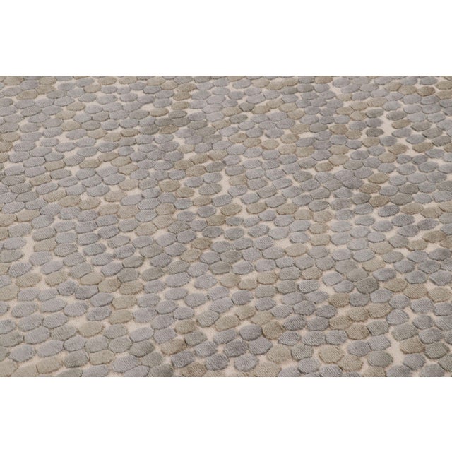 Hand-knotted in natural silk, this custom 12x18 contemporary oversized rug joins Rug & Kilim’s Modern collection,...