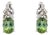 Natural Tourmaline Diamond Earrings 14k White Gold 1.57 TCW Certified For Sale