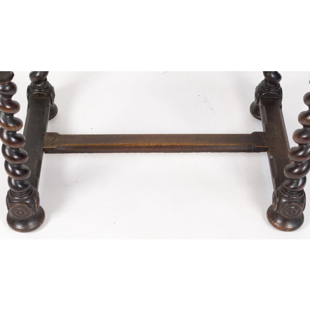 Wood 19th Century Italian Walnut Barley Twist Library / Writing Table For Sale - Image 7 of 11