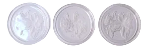 Val Saint Lambert Belgian Crystal Cocktail Drinks Coasters - Set of 3