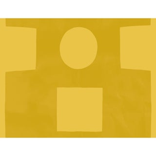 Sample - Abstract Cutout Wallpaper by Paule Marrot in Goldenrod For Sale