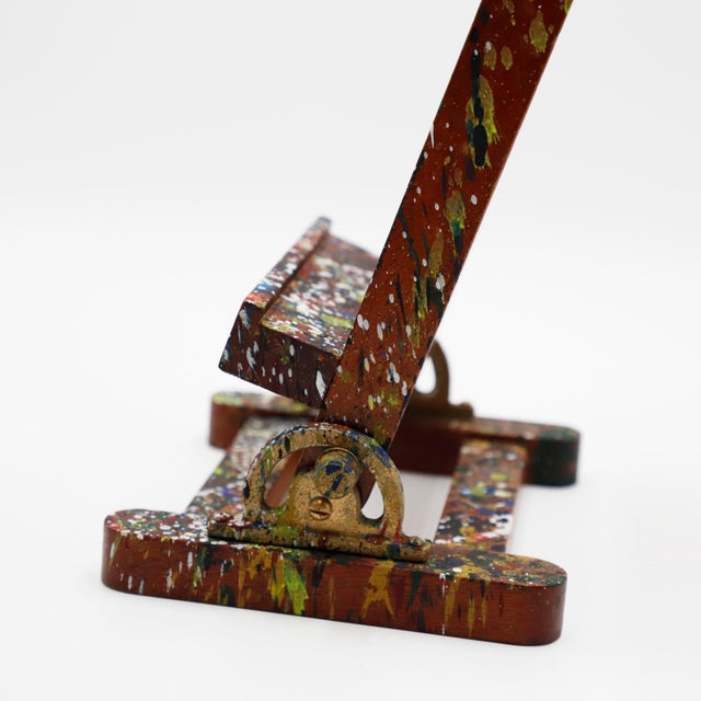 Mexican Vintage Mexican Painted Wood Artist Easel For Sale - Image 3 of 17