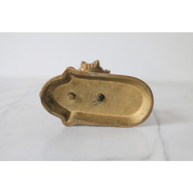 Vintage Victorian-Style Brass Griffin Candlestick Holder For Sale - Image 10 of 10