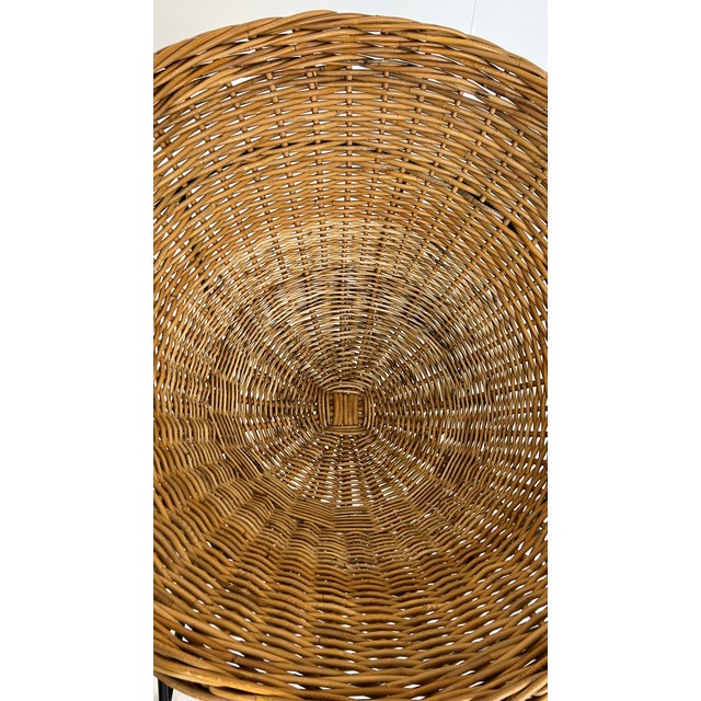 1960s Cone Wicker Chair, 1960s For Sale - Image 5 of 11