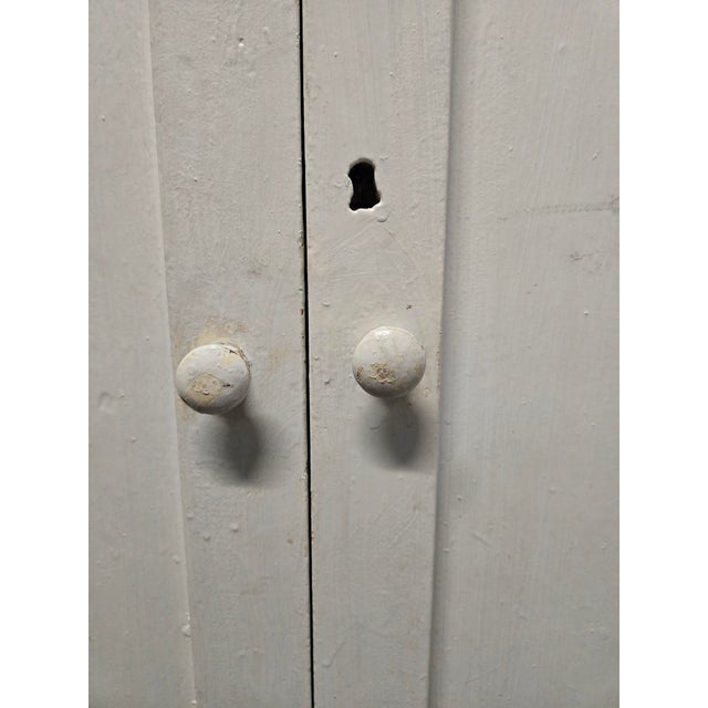 White 1940s White Wooden Vintage Cabinet For Sale - Image 8 of 10