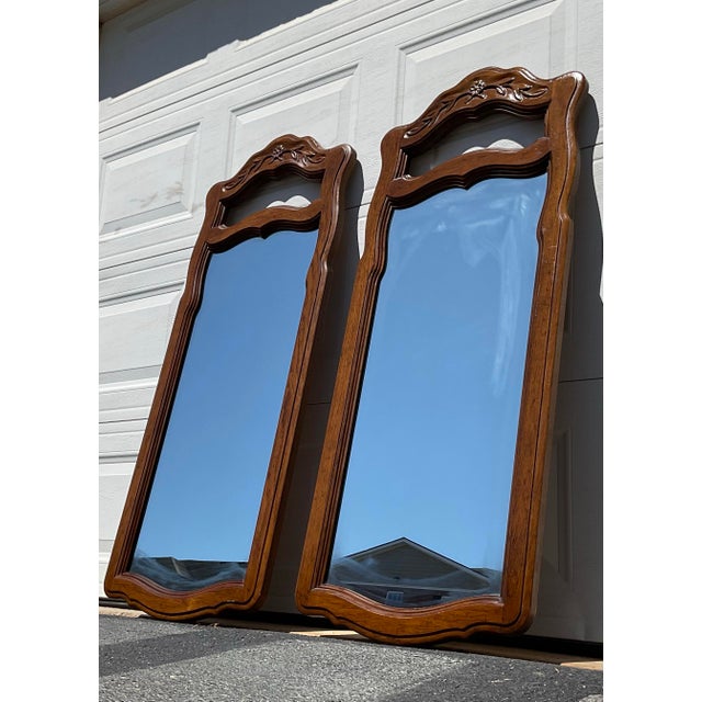 Elevate any space with this exquisite pair of vintage Drexel Heritage mirrors, crafted in the late 1970s in Drexel’s...