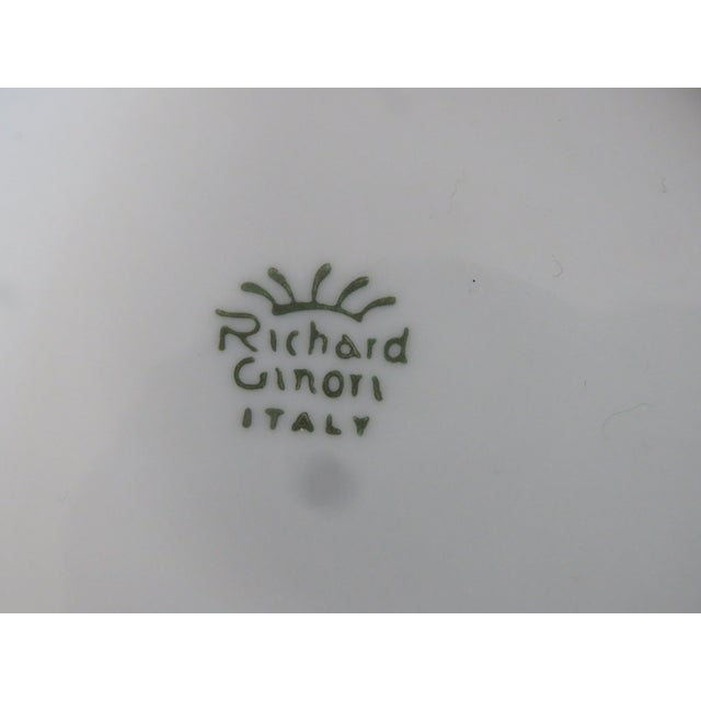 Richard Ginori Italy White Blue Floral Porcelain Coffee Cup and Saucer 4694b For Sale - Image 13 of 15