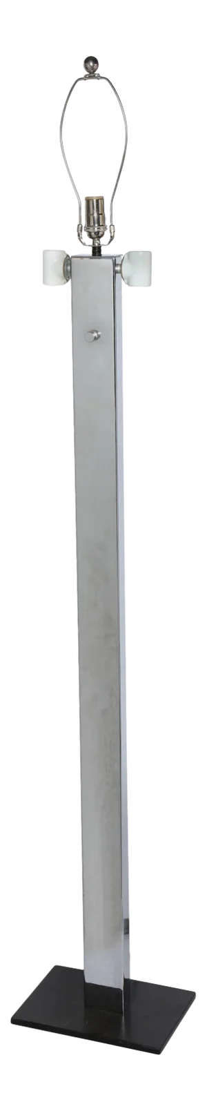 1970s George Kovacs International Style Chromed and Black Steel Five Socket Floor Lamp