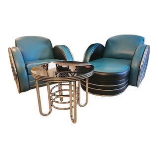 1980s Radio City Art Deco Streamline Moderne Set For Sale