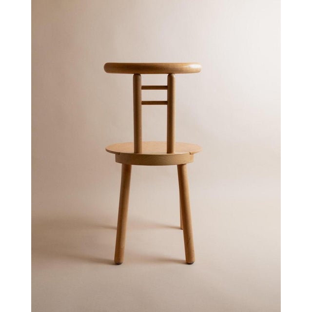 Minimalist Light Wood Chair, Italy, 1980s For Sale - Image 6 of 13