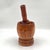 Brown Antique French Turned Wood Primitive Industrial Apothecary Mortar and Pestle or Planter For Sale - Image 8 of 11