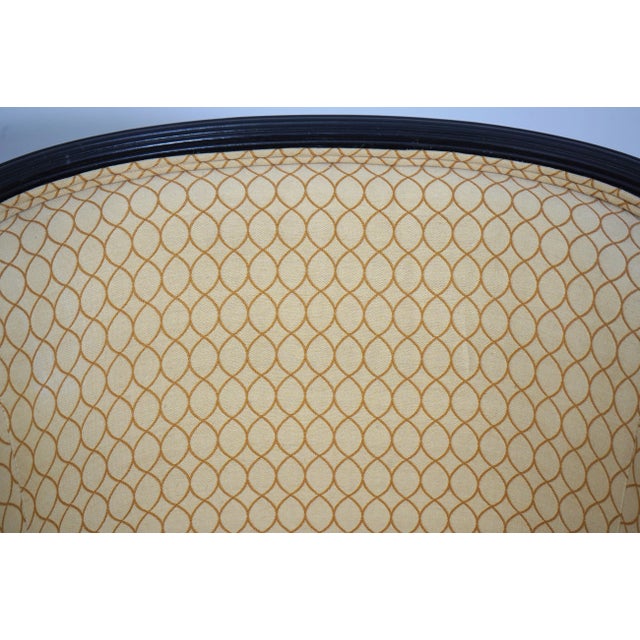 1990s Pair Swan Carved Neoclassical Upholstered Chairs For Sale - Image 5 of 13