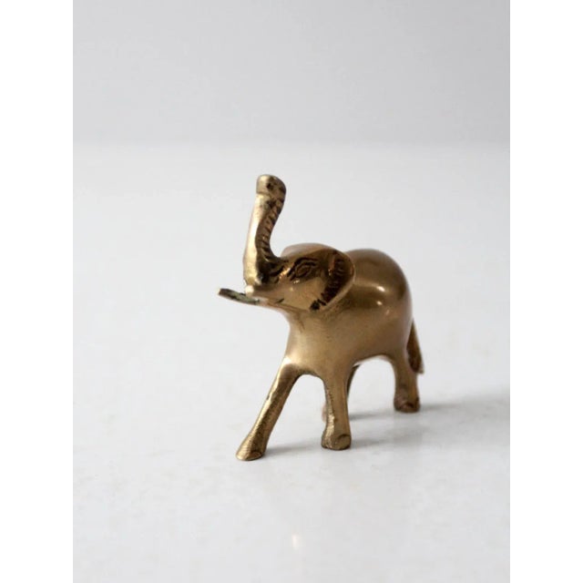 Mid Century Brass Elephant For Sale - Image 6 of 9