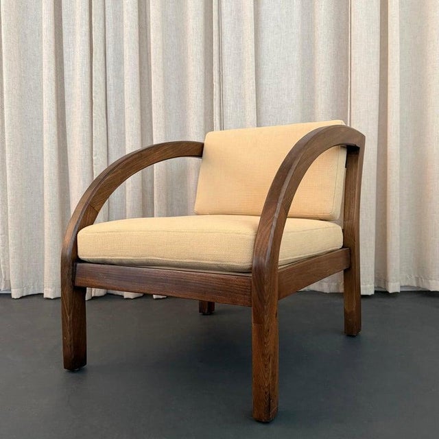 1930s Art Deco "D" Oak Armchair by Modernage Furniture After Paul Frankl For Sale In New York - Image 6 of 9