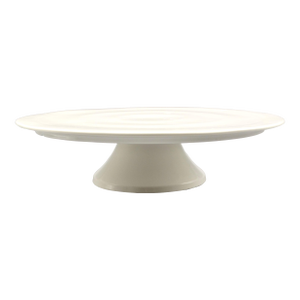Antique French White Ironstone Cake Stand on Pedestal, Modernist