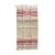 An antique, 19th-century table runner in a woven natural linen with floral damask design and turkey red striped borders...