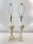This is a beautiful pair of antique marble table lamps with a beautiful carved swag design on urn-shaped base. They have a...