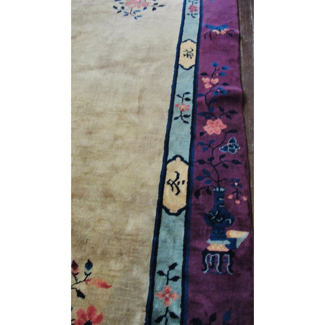 Art Deco Antique Art Deco Chinese Rug For Sale - Image 3 of 9