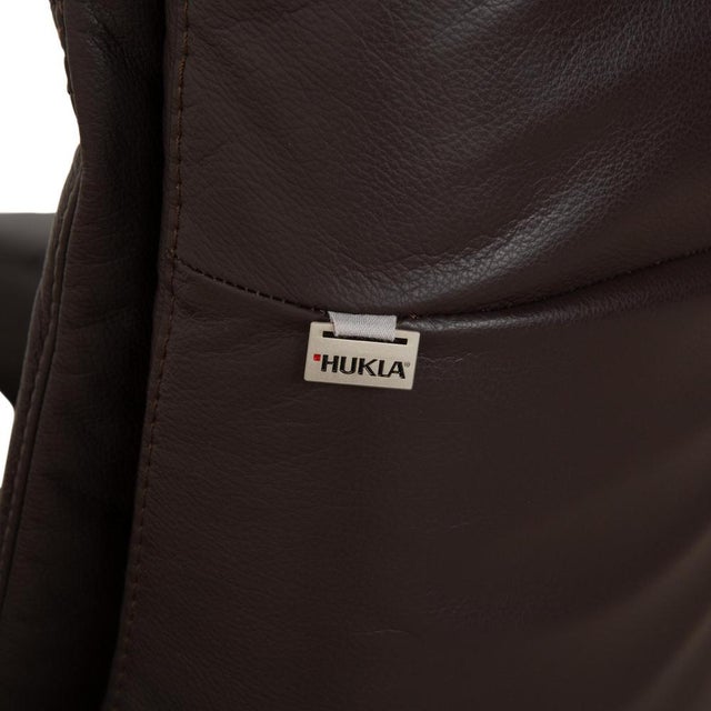 Animal Skin Brown Leather Armchair from Hukla For Sale - Image 7 of 12