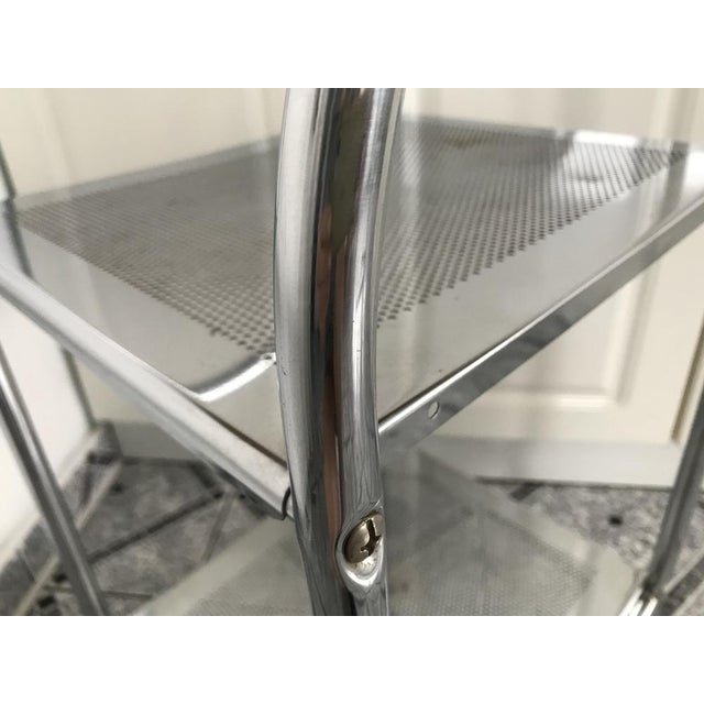 1970s Fully Chrome Bar Table on Wheels, 1970s For Sale - Image 5 of 18