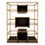Brass and Wood Bookcase, 1980s For Sale - Image 4 of 5