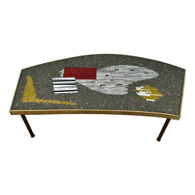 Mosaic Kidney Table, 1950s For Sale