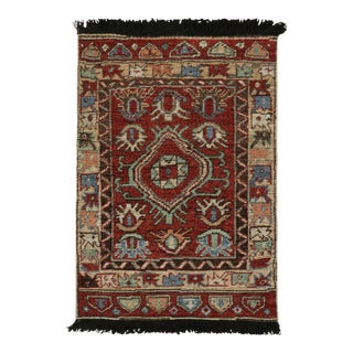 2010s Rug & Kilim’s Antique Tribal Style Rug in Red With Geometric Patterns For Sale