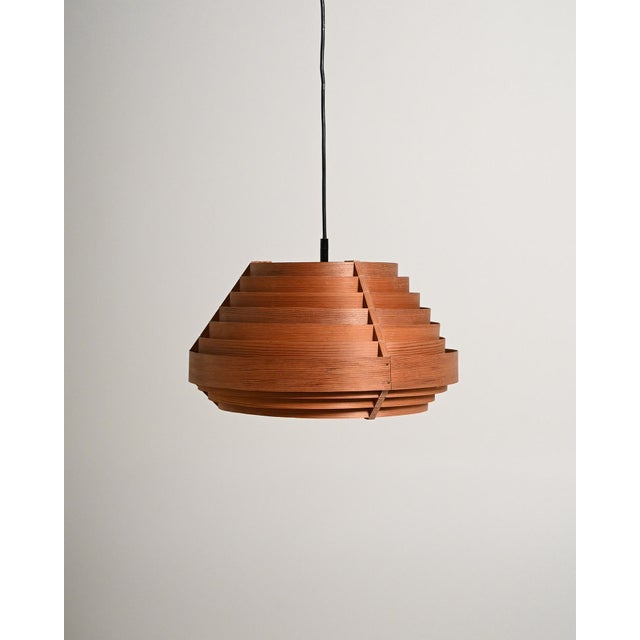 Swedish Pine Pendant Lamp in the style of Hans Agne Jakobsson, 1960s For Sale - Image 10 of 10