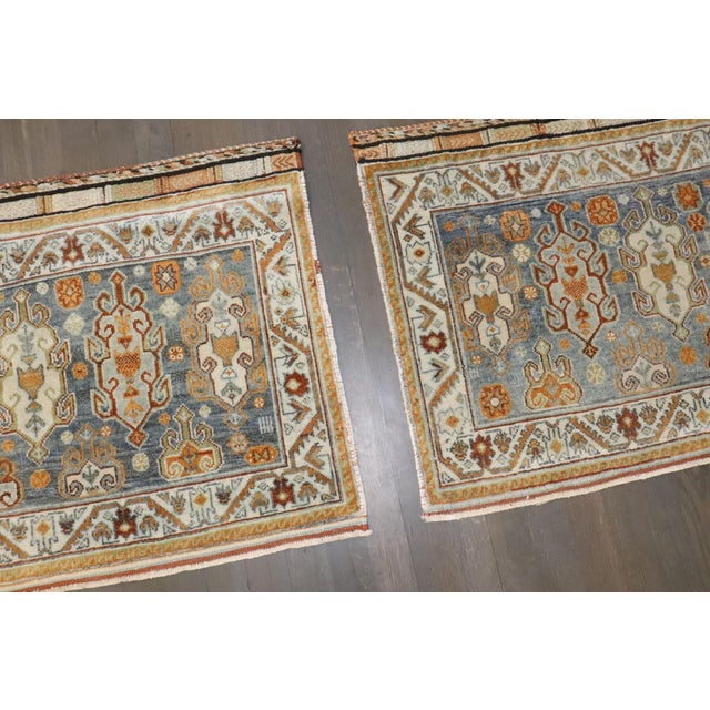 Pair of Afshar Decorative Rugs rug no. j4772 For Sale - Image 4 of 7