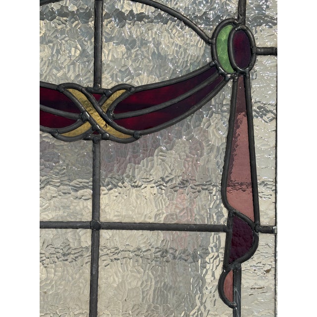 Early 20th Century Early 20th Century Stained Glass Window For Sale - Image 5 of 11