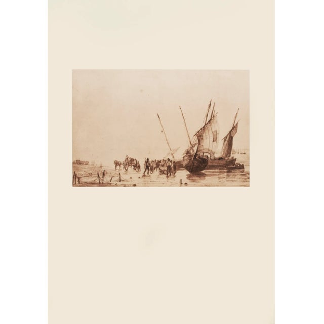 1959 After Richard P. Bonington, "Coastal Scene" Vintage Hungarian Monochrome Print For Sale