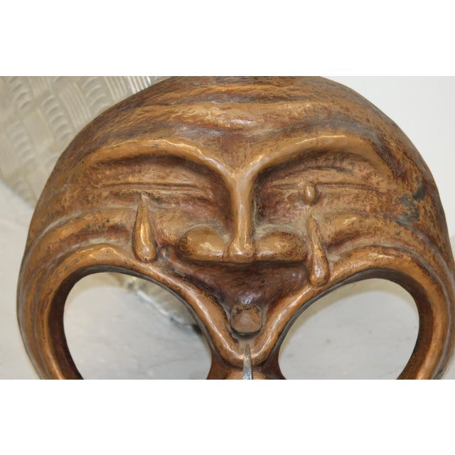 Gothic Copper Mask Wall Decor, 1950s For Sale - Image 3 of 18