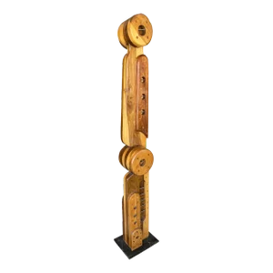 1990s Abstract Wood Sculpture by Ed Hart