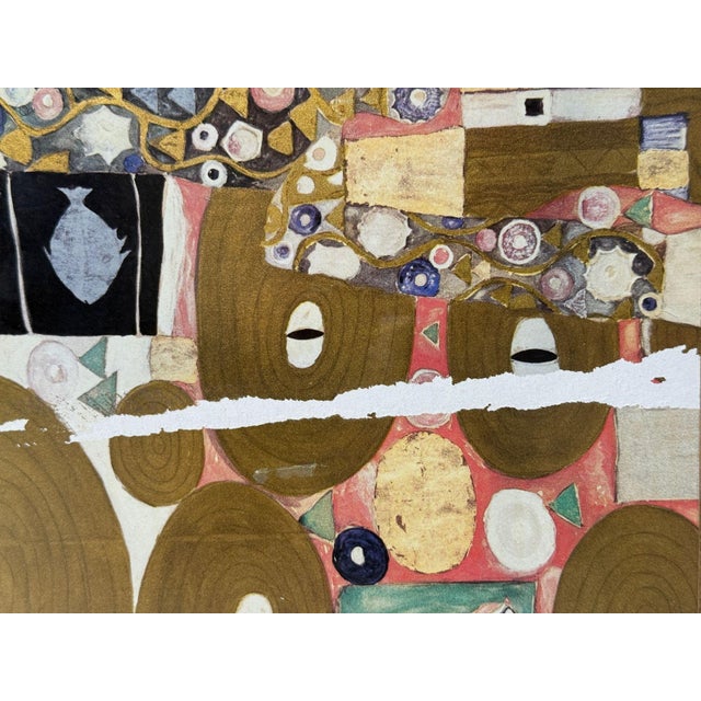 Late 20th Century Austrian Modern, Storage Box, Gustav Klimt Style Wallpaper, 20th C. For Sale - Image 5 of 14