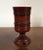 Antique early 19th c. English Georgian treen wood cup turned on a lathe with footed vase shape and reeded decoration....