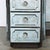 Art Deco Smoked Beveled Mirrored Vanity With Silvered Bronze Pulls For Sale - Image 4 of 16