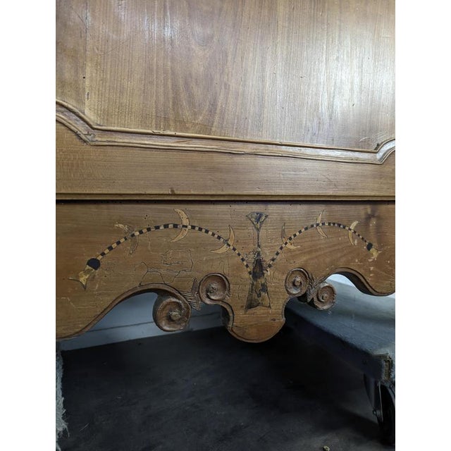 Louis XV Carved and Inlaid Cherrywood Dresser with Star For Sale - Image 11 of 12