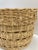 Wood Storage Basket With Lid Handwoven Lace Grass For Sale - Image 7 of 8