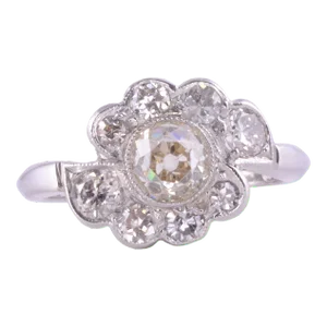Early 21st Century .99 Carat Center Diamond Ring Size 6