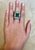 GIA Certified 8ct Emerald Cut Colombian Emerald Diamond Ring 18kt White Gold For Sale - Image 14 of 18