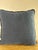 Ivory Antique Indigo-Dyed Textile Pillow, Linen, Geometric Motifs, Usa For Sale - Image 8 of 9